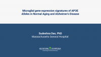 Microglial gene expression signatures of APOE Alleles in Normal Aging and Alzheimer’s Disease icon