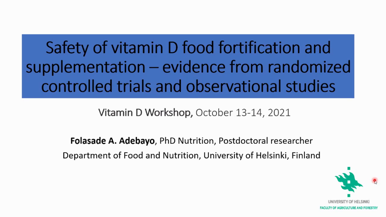 Short Talk: Safety Of Vitamin D Food Fortification And Supplementation ...