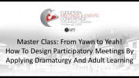 Master Class: From Yawn to Yeah! How To Design Participatory Meetings By Applying Dramaturgy And Adult Learning icon