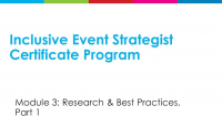 Inclusive Event Strategist | Module 3 icon