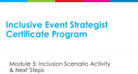 Inclusive Event Strategist | Module 5 icon