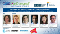 Can Materials Science Counter the COVID-19 Pandemic? A discussion with materials researchers at the frontlines of battling the coronavirus icon