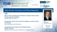 Data-Driven Ceramics and Glass Research