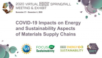 COVID-19 Impacts on Energy and Sustainability Aspects of Materials Supply Chains