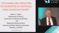 "Explaining and Predicting the Properties of Materials Using Quantum Energy" - the 2014 MRS Von Hippel Award talk