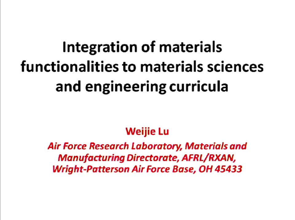 Integration Of Materials Functionalities To Enhance Teaching And ...