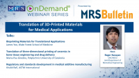 Translation of 3D-Printed Materials for Medical Applications