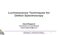 Luminescence Techniques for Defect Spectroscopy icon