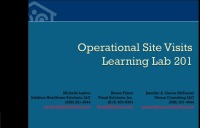 Operational Site Visits 201- LEARNING LAB icon