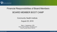 NACHC BOARD MEMBER BOOT CAMP: Financial Responsibilities icon