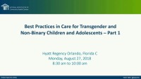 Best Practices in Care for Transgender and Non-Binary Children and Adolescents - Part 1 icon