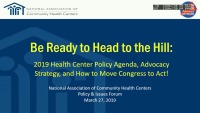 Be Ready to Head to the Hill: 2019 Health Center Policy Agenda, Advocacy Strategy, and How to Move Congress to ACT! icon