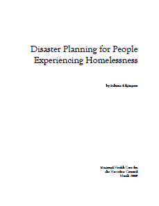 Disaster Planning for Homeless Populations