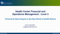 Financial and Data Analysis in the New World of Health Reform icon