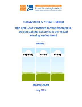 Transitioning to Virtual Training: Tips and Good Practices for Transitioning In-Person Training Sessions to the Virtual Learning Environment