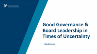 Good Governance and Board Leadership in Times of Uncertainty icon
