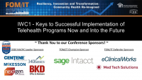 Keys to Successful Implementation of Telehealth Programs Now and Into the Future icon