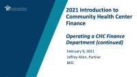 Operating a CHC Finance Department (continued) icon
