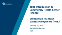 Introduction to Federal Grants Management (continued) icon
