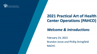 Welcome & Introductions to the Practical Art of Health Center Operations icon