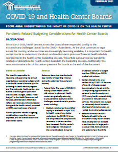 Pandemic-Related Budgeting Considerations for Health Center Boards /  Consideraciones presupuestarias relacionadas con la pandemia para las juntas de los centros de salud 