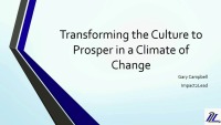 Transforming the Culture to Prosper in a Climate of Change icon
