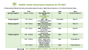 Health Center Governance Sessions at CHI 2021