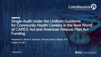 The Federal Single Audit Under the Uniform Guidance for CHCs in the New World of CARES Act and American Rescue Plan Funding icon