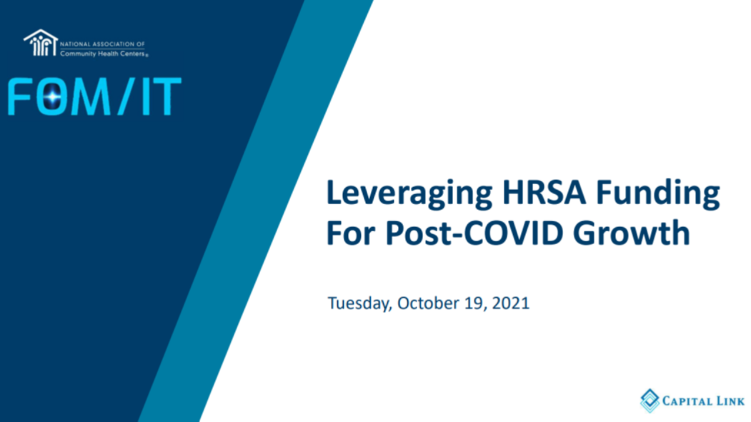 Leveraging HRSA Funding for Post-COVID Growth - NTTAP Featured icon