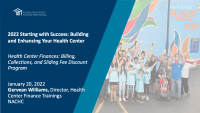 Health Center Finances: Billing, Collections, and Sliding Fee Discount Program icon