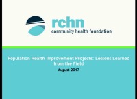 Population Health Improvement Projects: Lessons Learned From the Field icon