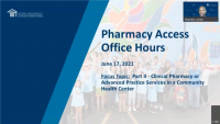 Pharmacy Access Office Hours: Clinical Pharmacy or Advanced Practice Services in a CHC 2 (6/17/21) icon