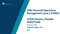 COVID Session: Provider Relief Funds icon