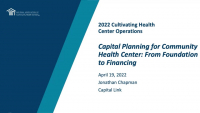 Capital Planning for Community Health Center: From Foundation to Financing icon