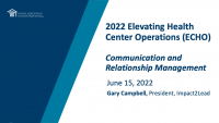 Communication and Relationship Management + EHCO Wrap Up icon