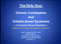 The Dirty Duo: Chronic Constipation and Irritable Bowel Syndrome