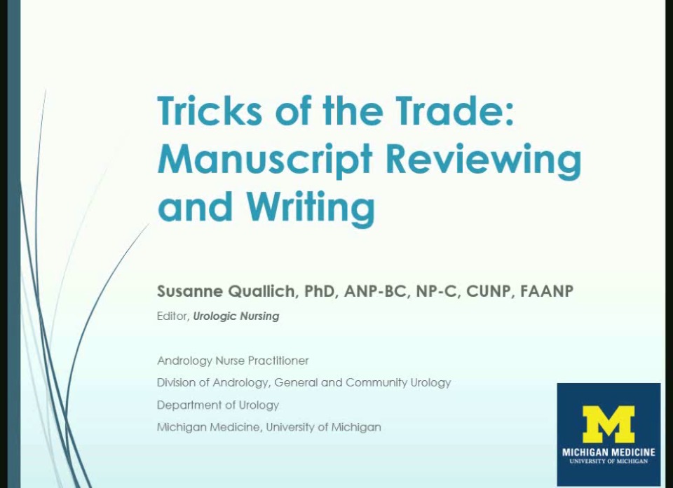 Tricks of the Trade: Manuscript Reviewing and Writing