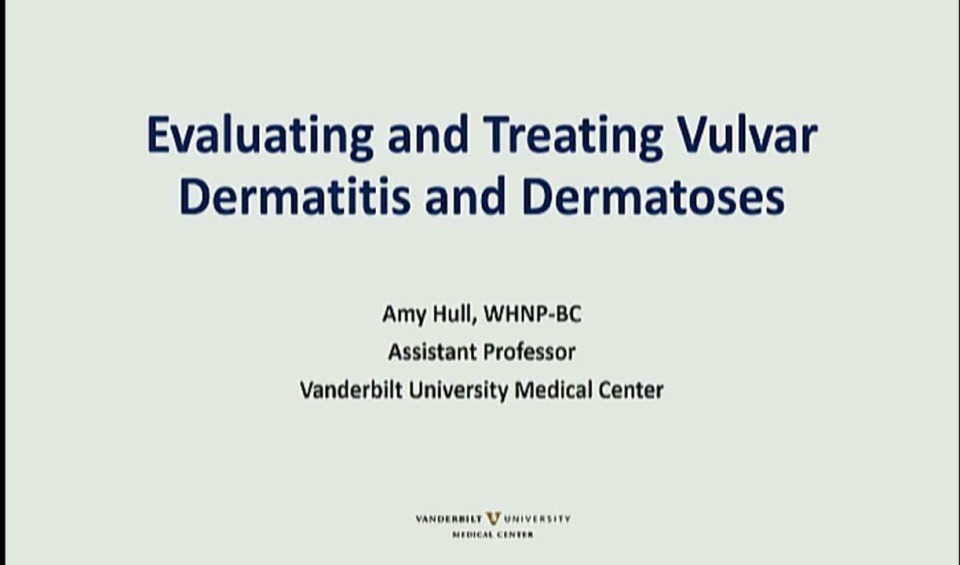 Vulvar Dermatitis and Dermatoses