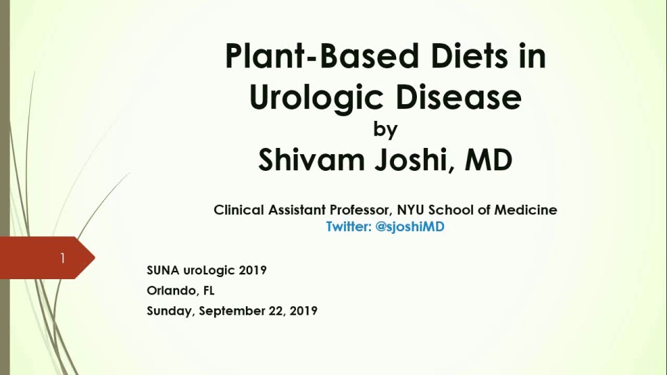 Plant-Based Diets in Urologic Disease