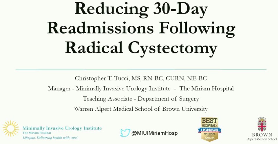 Reducing 30-Day Readmissions Following Radical Cystectomy - Part 1