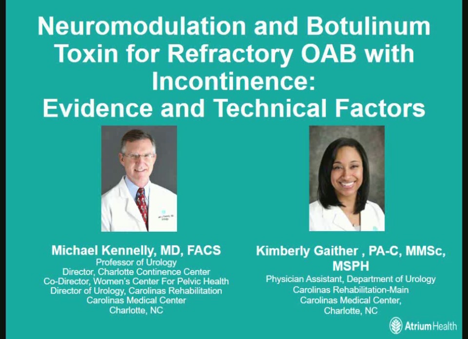 Neuromodulation and Botulinum Toxin for Refractory OAB with Incontinence: Evidence and Technical Factors