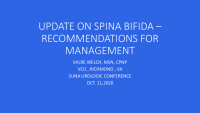 Update on Spina Bifida - Recommendation for Management