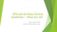 UTIs and all these Guidelines - What do I do?