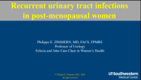 Recurrent Urinary Tract Infections in Postmenopausal Women