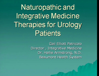 Naturopathic and Integrative Medicine Therapies for Urology Patients