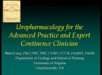 Pharmacology for the Advanced Practice and Expert Continence Clinician