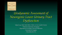 Urodynamic Assessment of Neurogenic Lower Urinary Tract Dysfunction