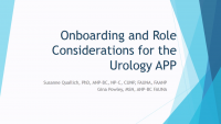 Onboarding and Role Considerations for the Urology APP