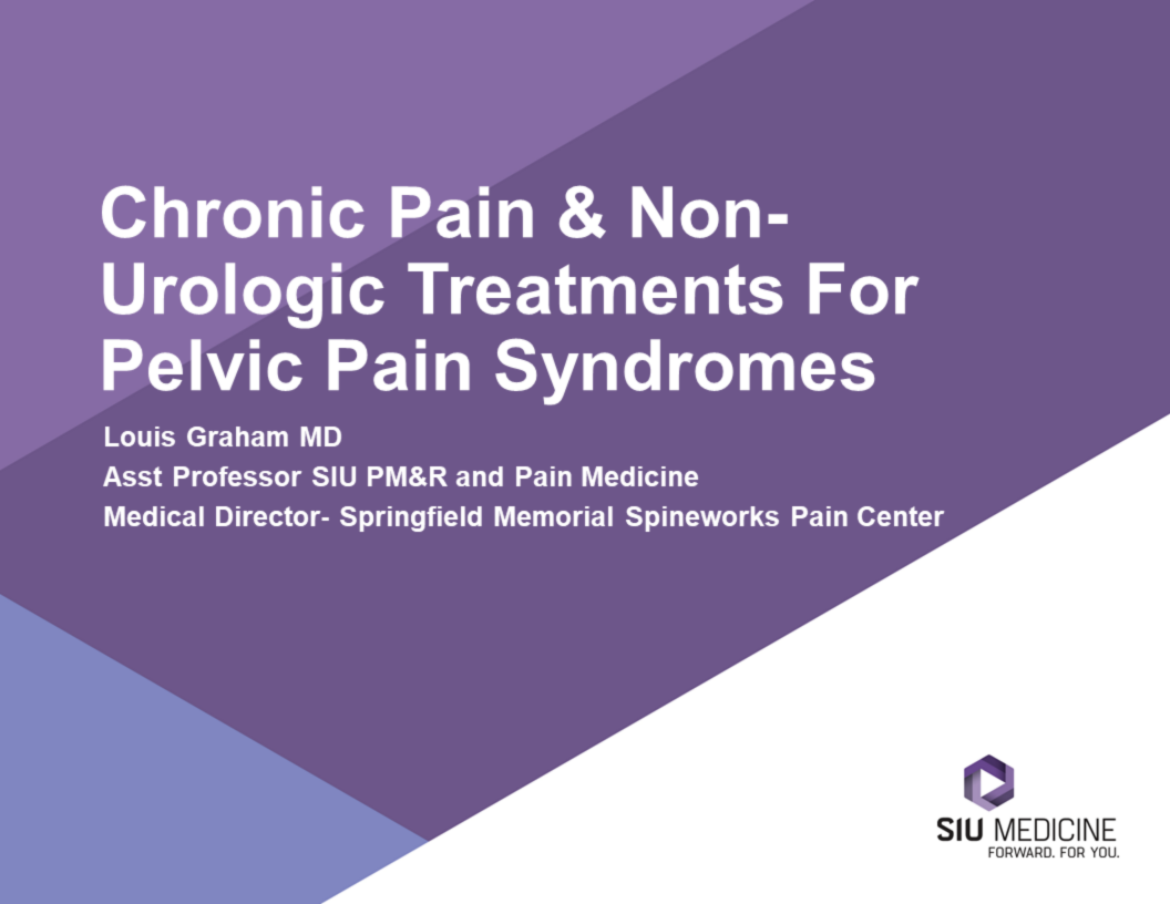 Chronic Pelvic Pain Assessment and Treatment Options - Male/Female