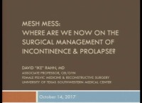 Mesh Madness: Where Are We Now on the Surgical Management of Incontinence and Prolapse?